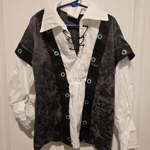 Black and white pirate costume childs small